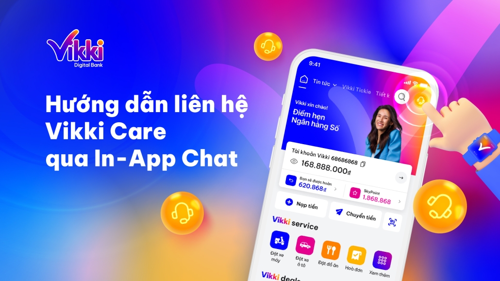 Hướng dẫn liên hệ Vikki Care qua In-App chat 